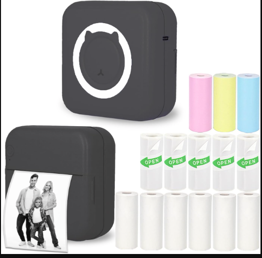 Mini Printer Portable Thermal Stickers